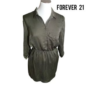Forever 21 Size Women’s Medium Olive Green Mini Dress